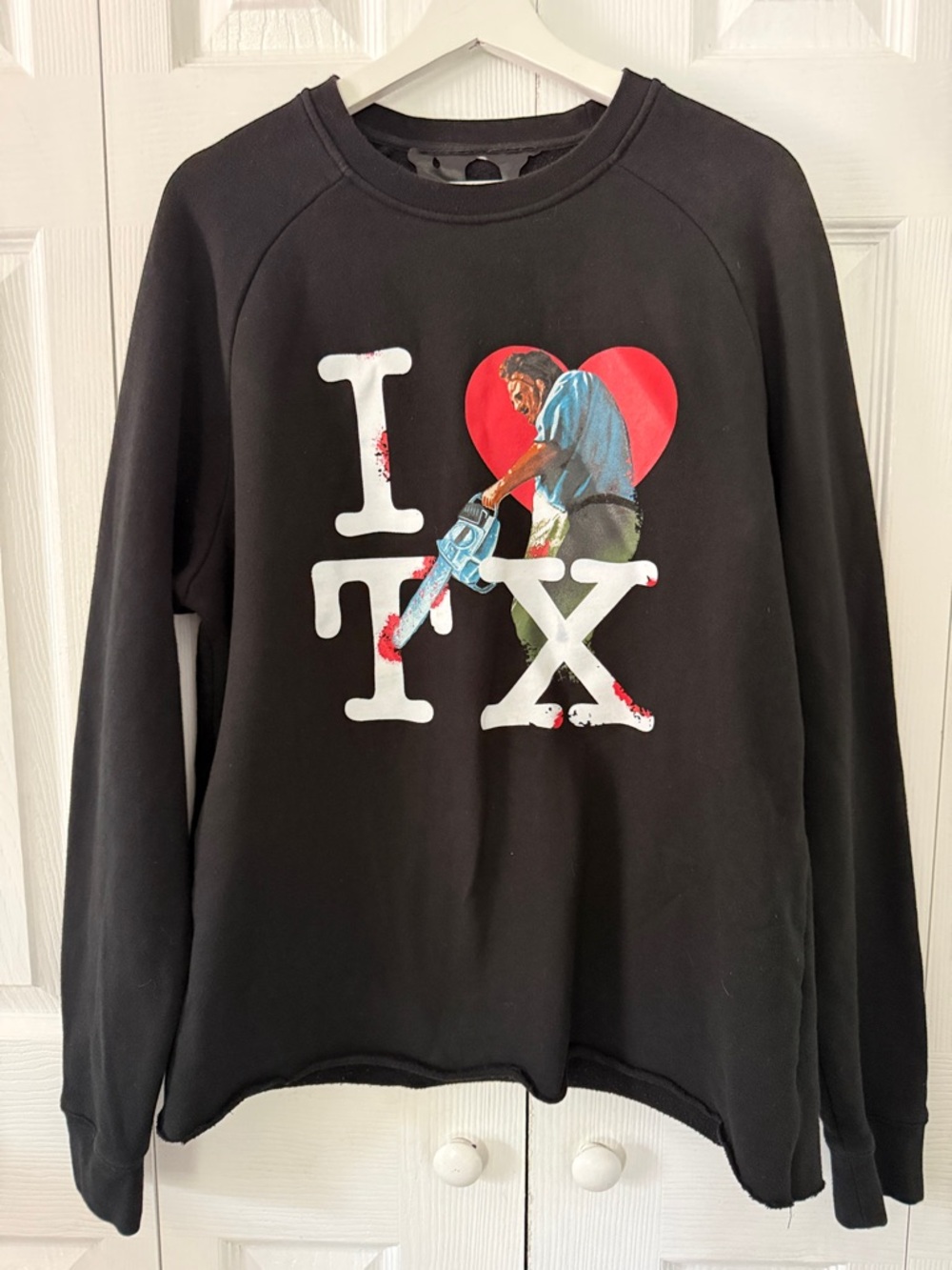 VLONE Black Crewneck I ♥️ TX Sz M